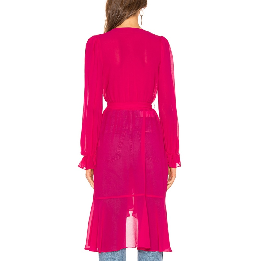 LPA Ruffle Duster In Fucshia - Picture 4 of 5